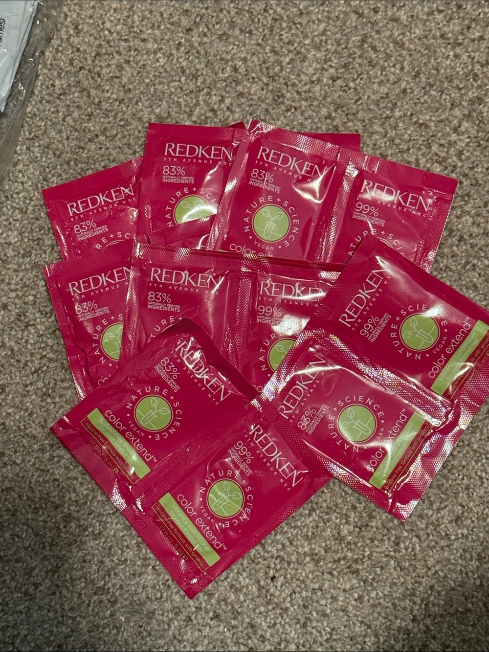7 Redken color extend sulfate free Shampoo/conditioner Sample Packets